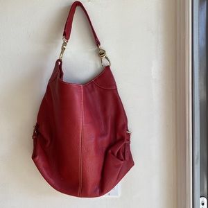 Dooney and Bourke large red leather hobo bag. New never used